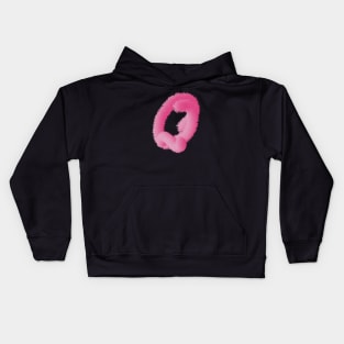 Q Pink Animal Initials Kids Hoodie